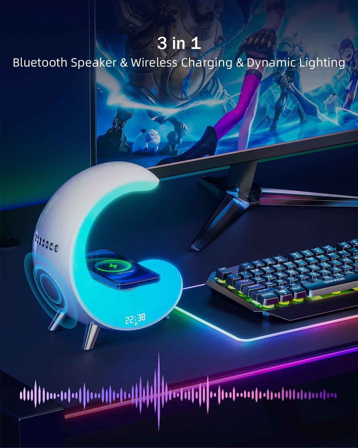 Phonery AmbientWave ® Desk Lamp with Wireless Charge-Getphonery