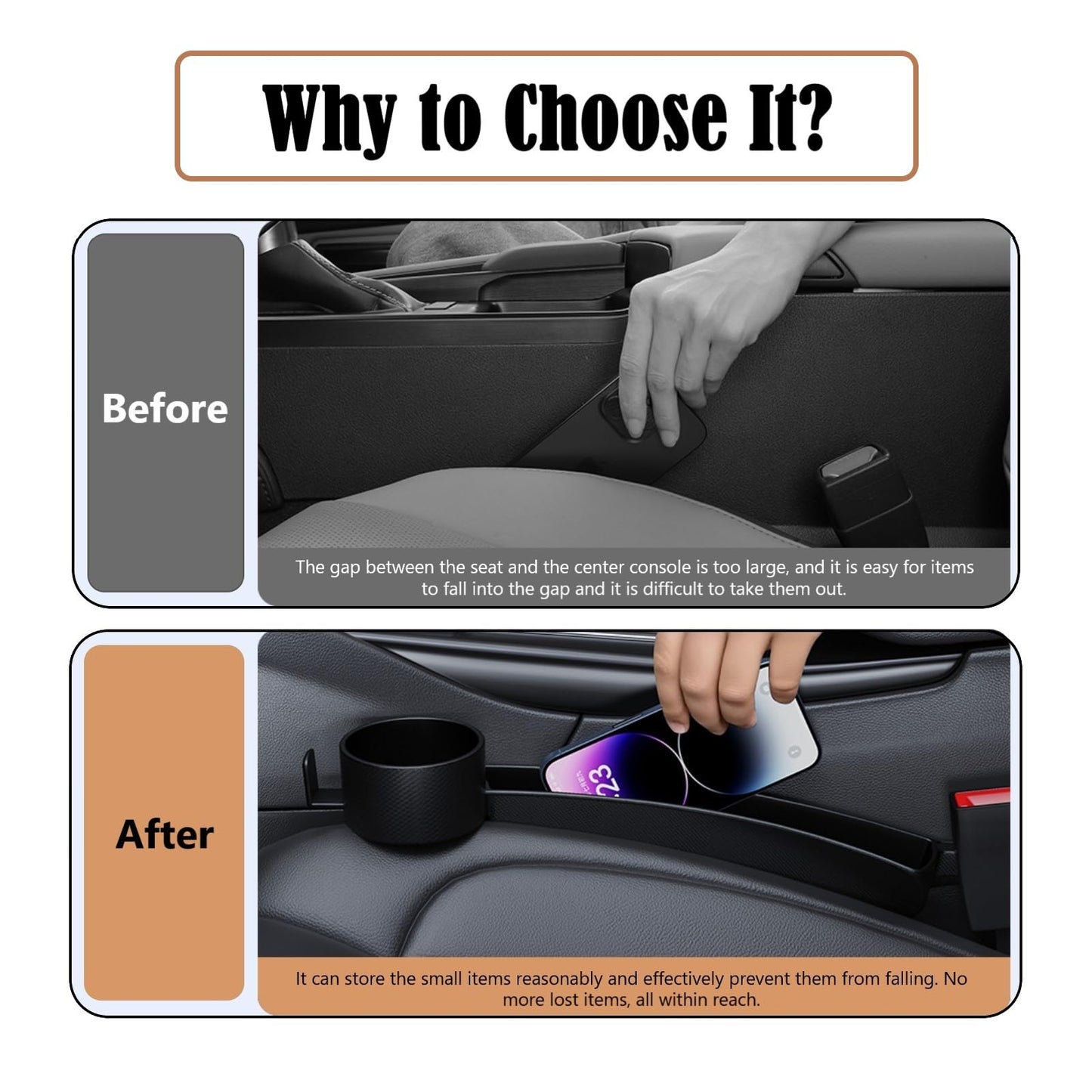 Phonery GapGuardian ® Car Seat Gap Filler