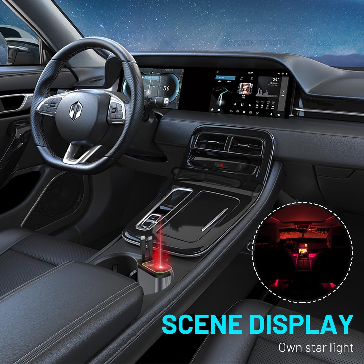 Phonery StarCharge ® Phone Car Charger with Starlight Projector-Getphonery