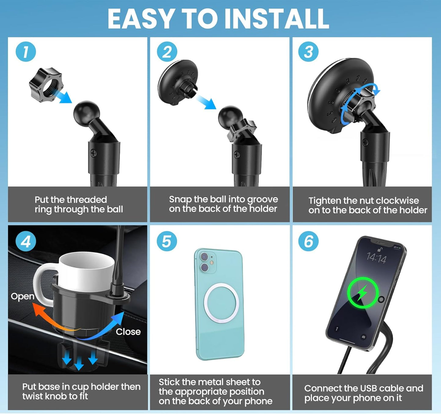 Phonery MagneCup ® Cup Phone Holder For Car