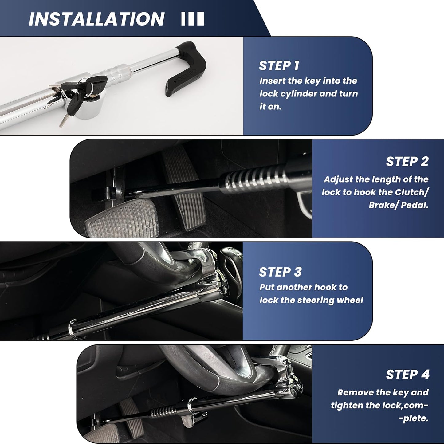 Phonery LockEase ® Steering Column Lock