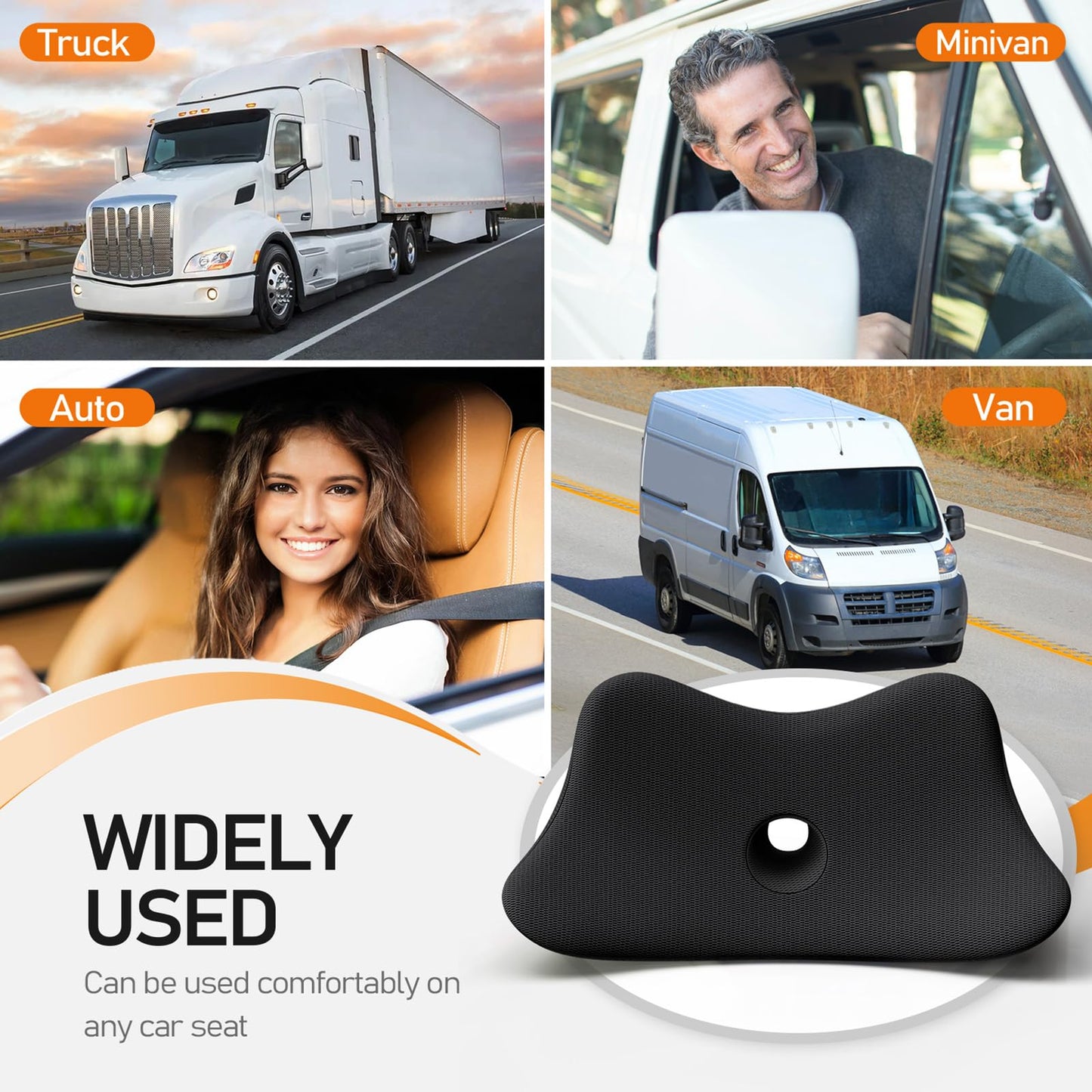 Phonery OrthoRide ® Lumbar Support Pillow for Car