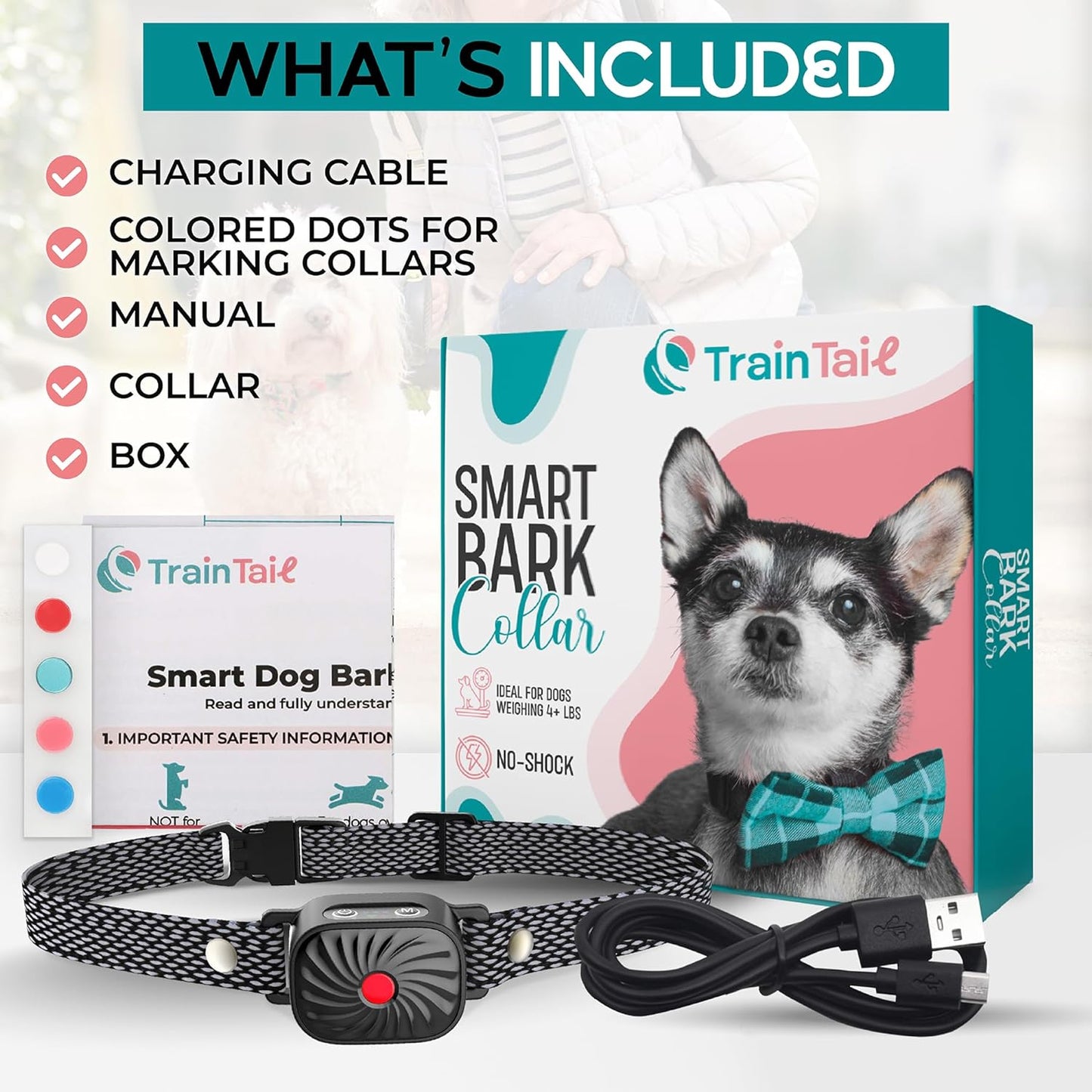 Phonery BarkEase ® Bark Collar for Small Dogs-Getphonery