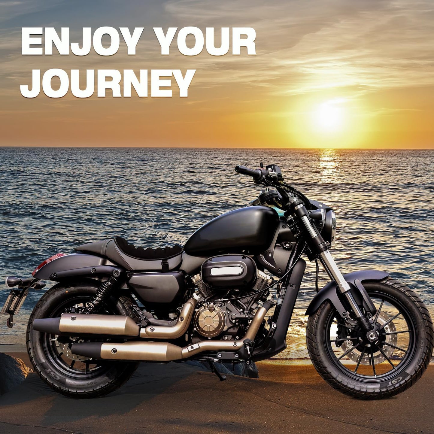 Phonery SaddleSoothe ® Motorcycle Gel Seat Cushion