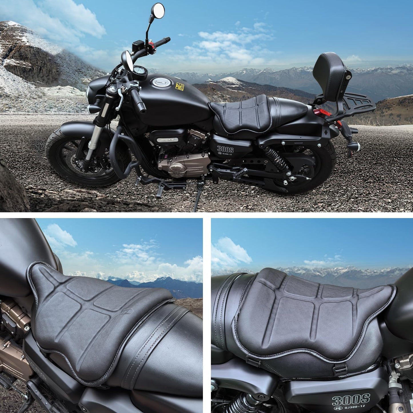 Phonery SaddleSoothe ® Motorcycle Seat Cushion