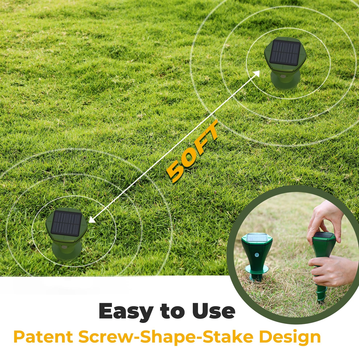Phonery SunWave ® Solar Powered Mole Repellent-Getphonery