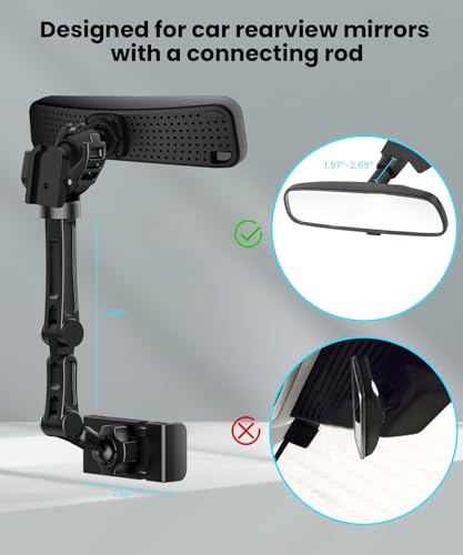 Phonery DriveEase ® Rear View Mirror Phone Holder-Getphonery