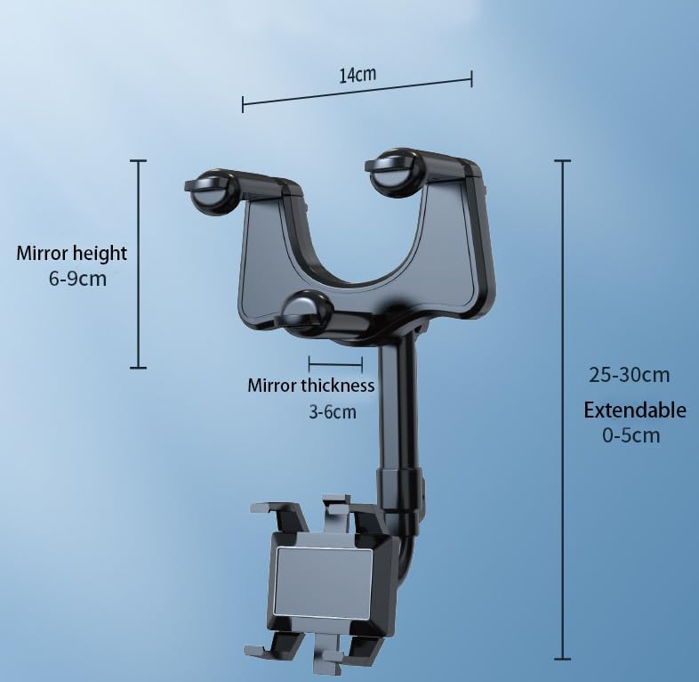 Phonery ClearView ® Phone Holder for Car Rearview Mirror-Getphonery