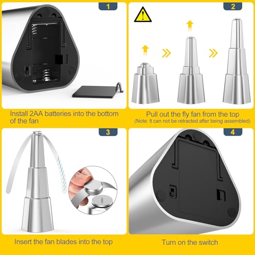 Phonery BuzzBlocker ® Fly Fans for Tables 4 Pack-Getphonery