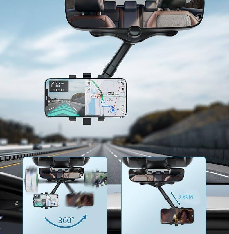 Phonery ClearView ® Phone Holder for Car Rearview Mirror-Getphonery