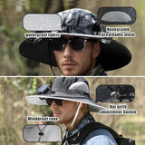 Phonery RadiantShade ® Wide Brim Hat with 2 Solar Fan