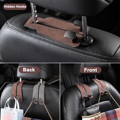 Phonery HookMate ® Headrest Hooks for Car 4 Pack-Getphonery