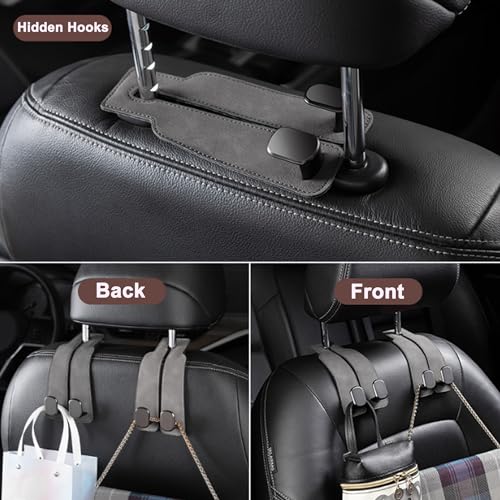 Phonery HookMate ® Headrest Hooks for Car 4 Pack-Getphonery