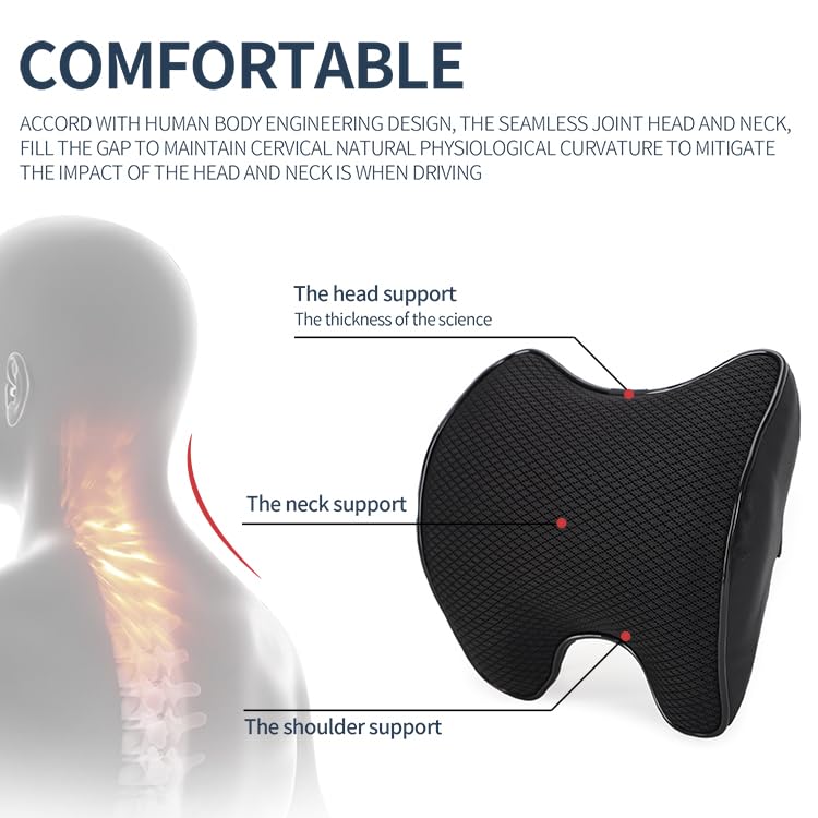 Phonery ErgoCush ® Lumbar Support and Car Neck Pillow