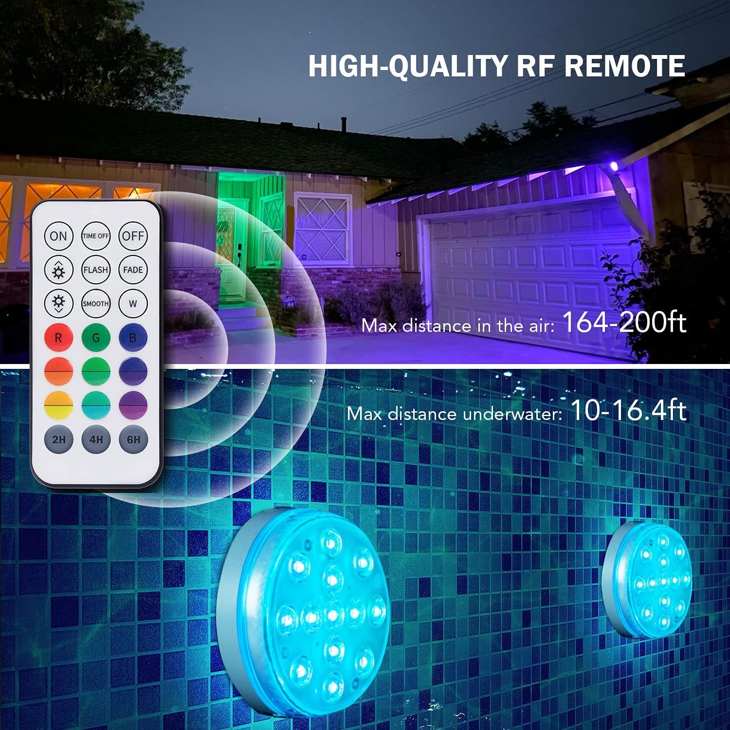 LED pool lights-Phonery AquaGlow ® Led Pool Lights (4-Pack)-Getphonery