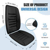 Car Seat Cushion, Memory Foam Cushion for Car Seat, Lumbar Support Pillow, Seat Cushion for Full Back and Seat, Ideal for Car Seat Driver, Office Chair, Wheelchair and Back Pain Relief (Black)