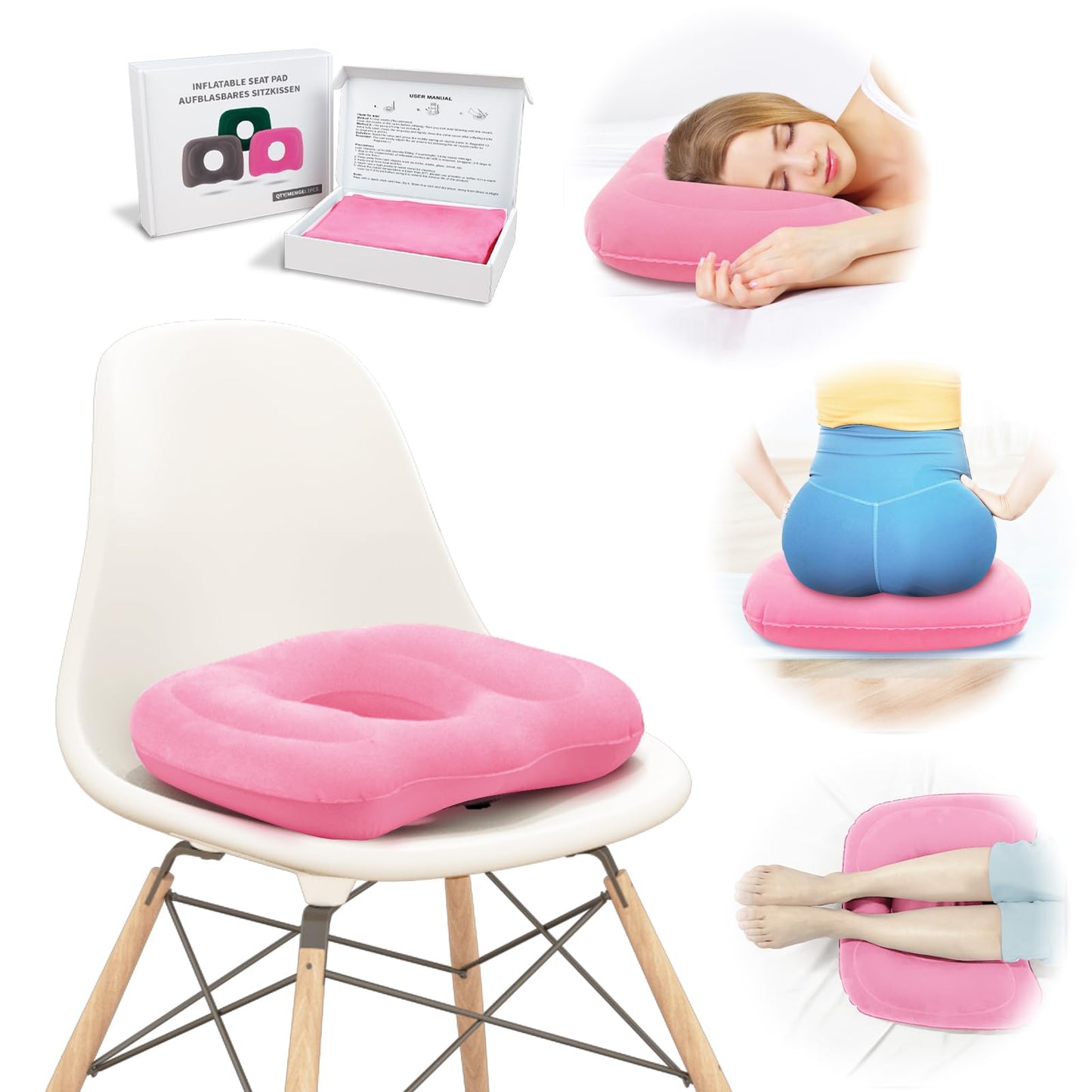 Phonery AeroRelief  ® Donut Pillow For Tailbone