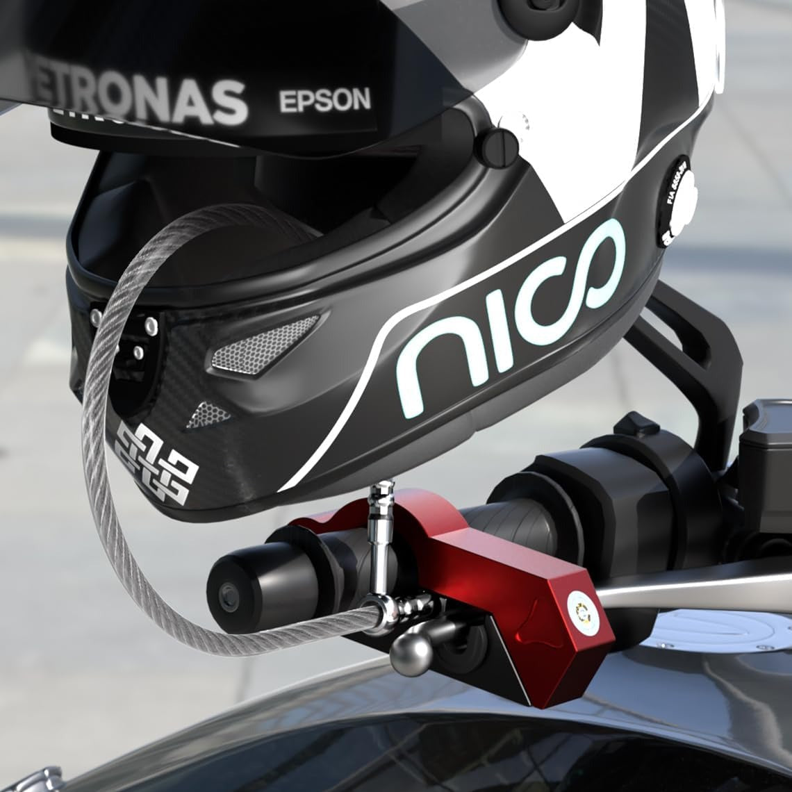 Phonery SecureRide ® Universal Motorcycle Helmet and Throttle Lock-Getphonery