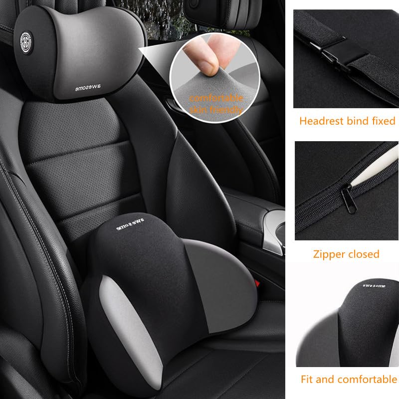 Phonery ErgoEase ®  Car Seat Headrest & Lumbar Support Kit-Getphonery