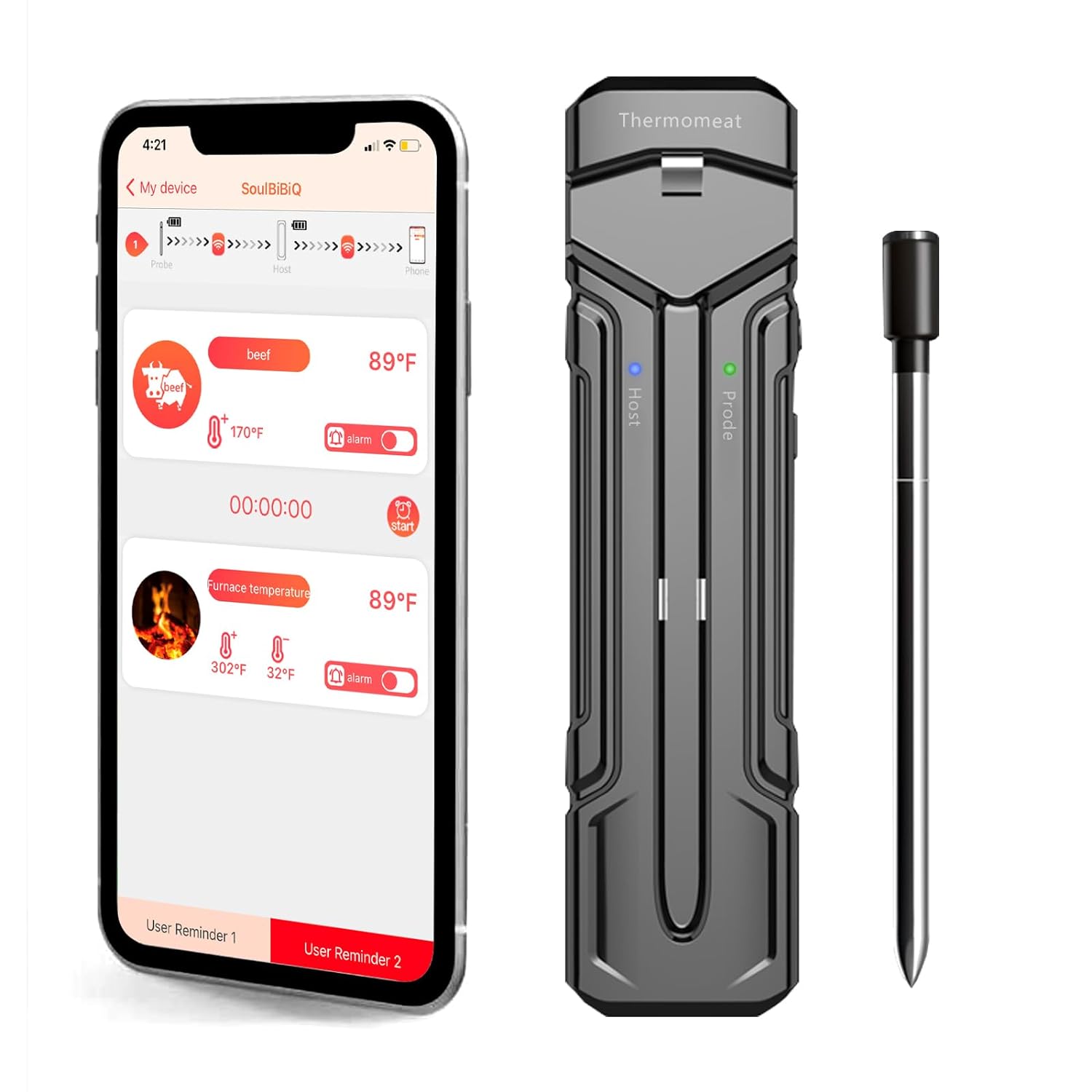 Phonery SmartCook ® Bluetooth Meat Probe-Getphonery