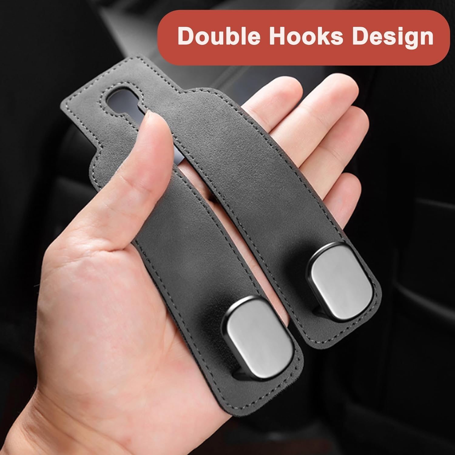 Phonery HookMate ® Headrest Hooks for Car 4 Pack-Getphonery