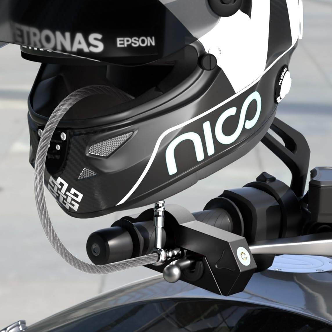 Phonery SecureRide ® Universal Motorcycle Helmet and Throttle Lock-Getphonery