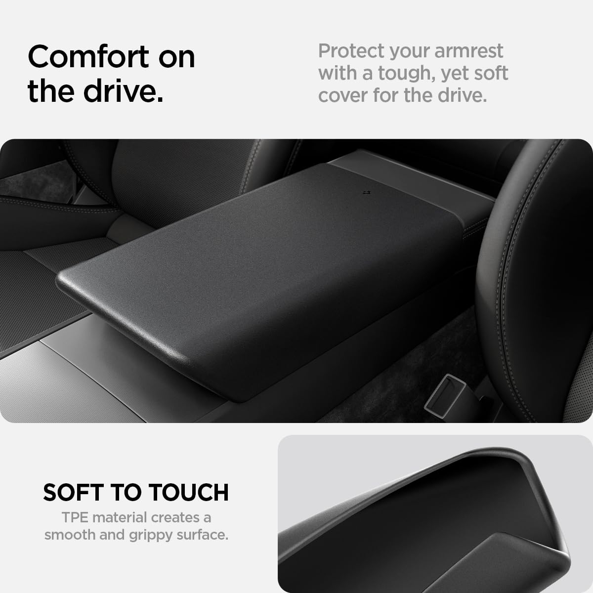 Phonery TesLux ® Center Console Armrest Cover for Tesla