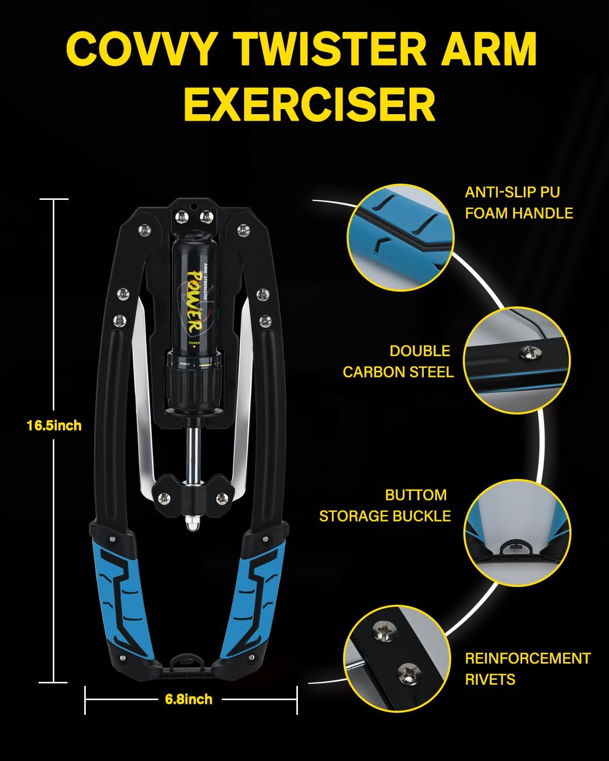 Phonery PWR ® Hydraulic Arm Trainer| Hand Exercise Equipment