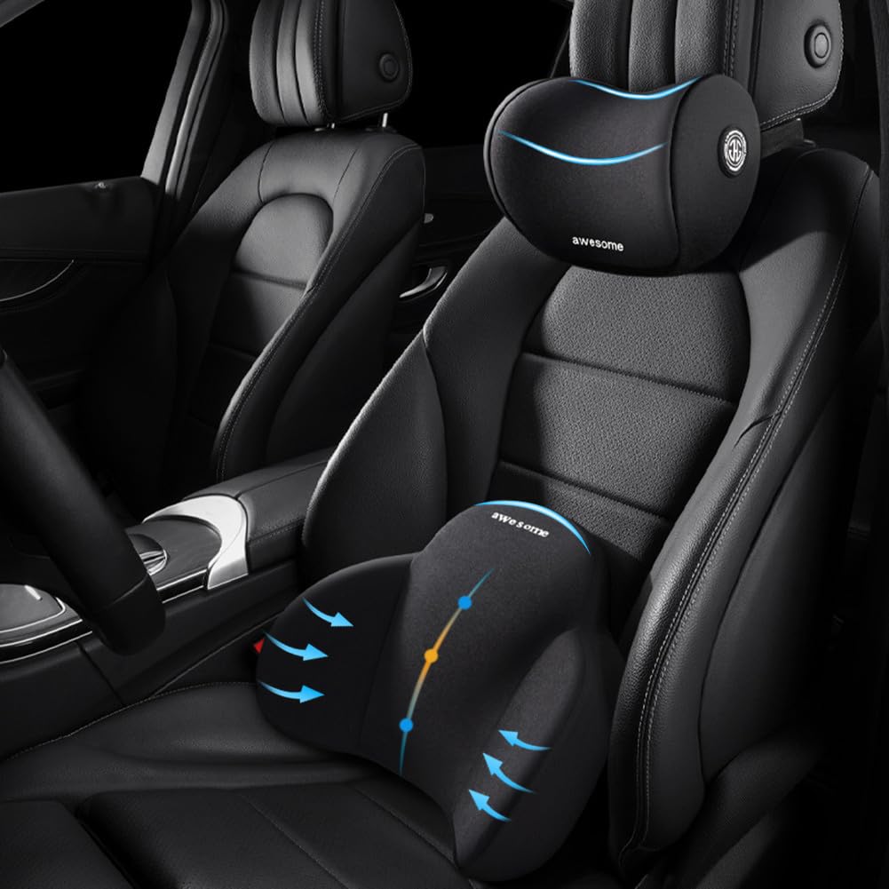 Phonery ErgoEase ®  Car Seat Headrest & Lumbar Support Kit-Getphonery