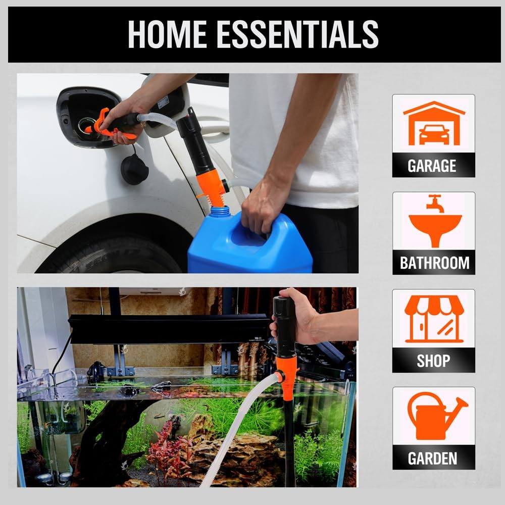 Powered Battery Liquid Transfer Pump, 2.2GPM, Water & Fuel Transfer Pump-Getphonery