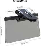 Sun Visor Extender for Car, Enhanced UV400 Anti-Glare, Adjustable Mount with PC Lens, Universal Car Anti-UV Polarized Sun Visor Extender Attachment, Anti-Snow Blind, Ensure Safe Driving