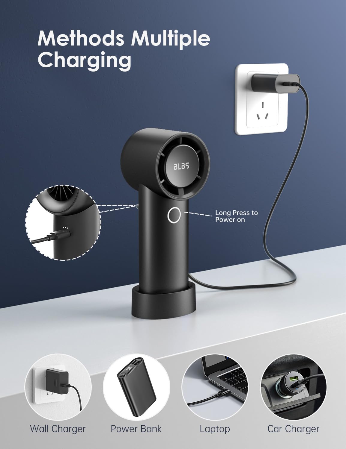 Phonery BreezeBuddy ® Personal Handheld Fan-Getphonery