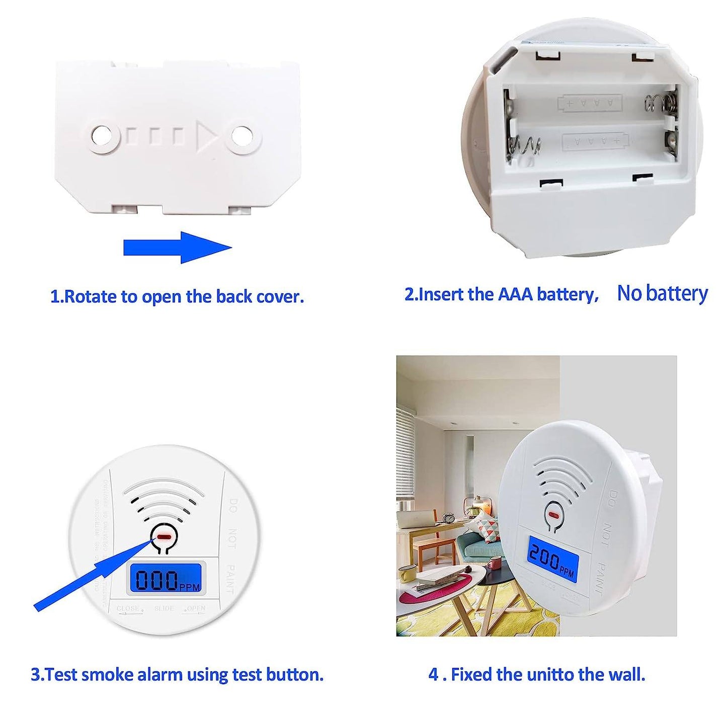 Phonery CarbonSafe ® Carbon Monoxide Detector With Digital Display-Getphonery