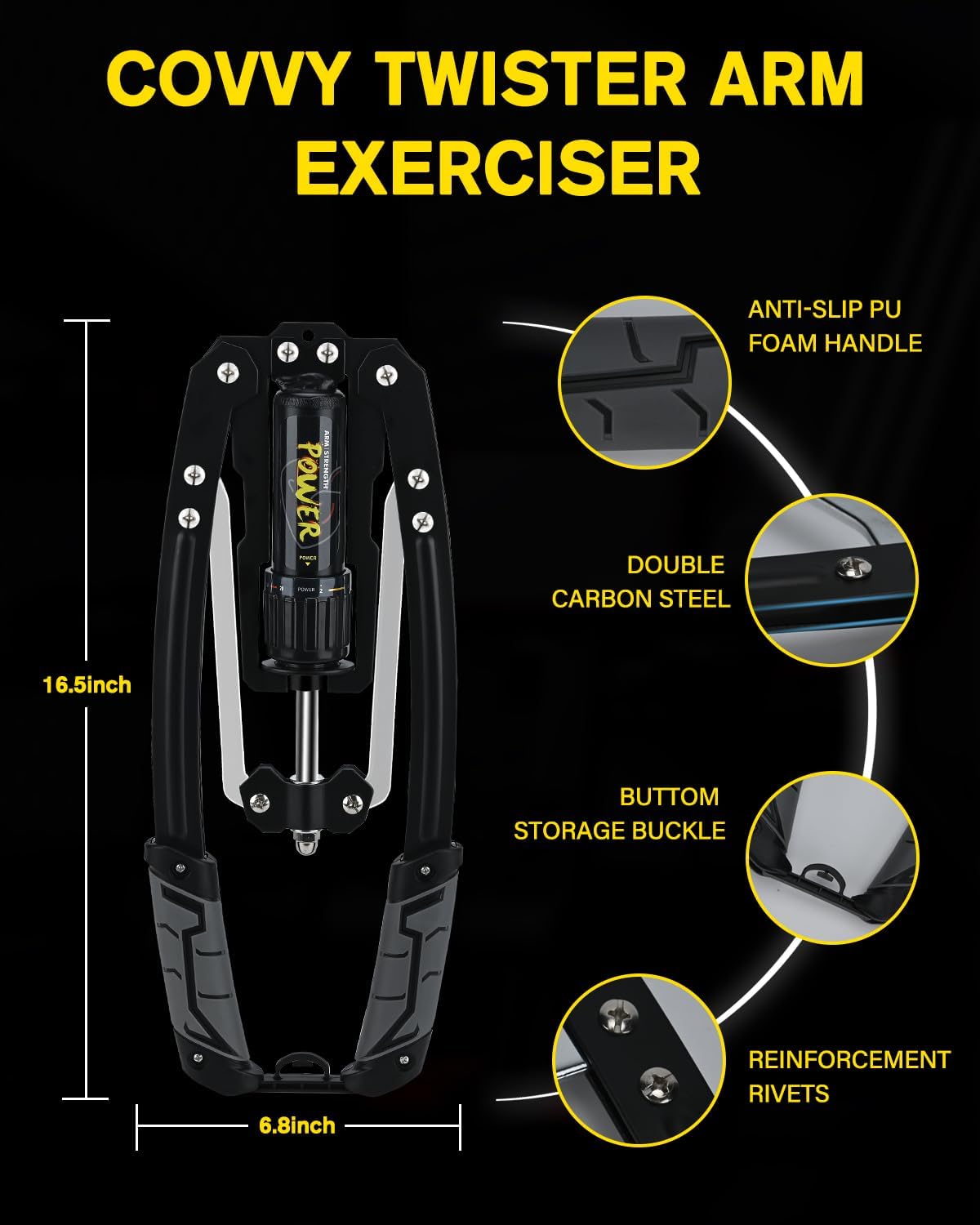 Phonery PWR ® Hydraulic Arm Trainer| Hand Exercise Equipment