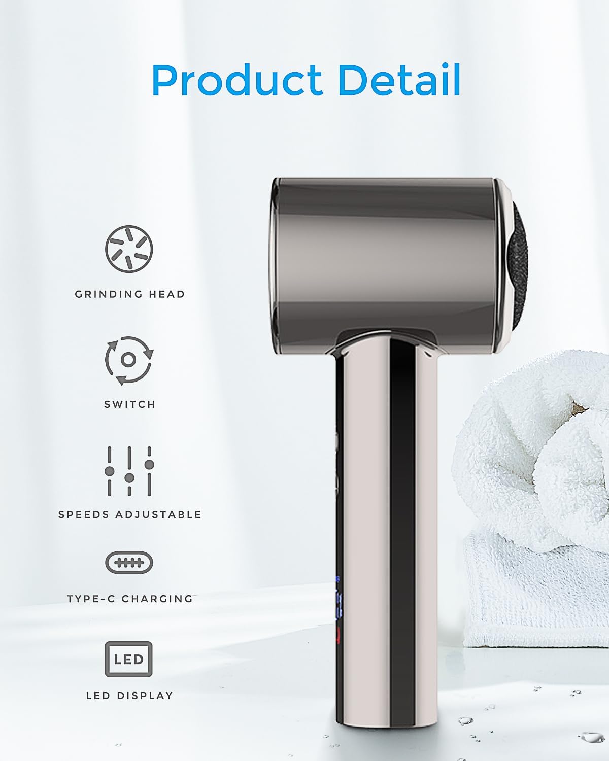 Phonery SoleGlam ® Callus Remover with Dander Vacuum-Getphonery
