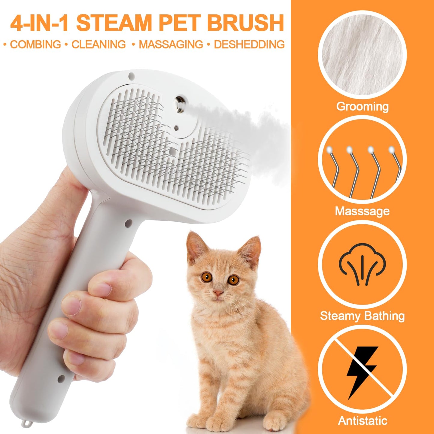 Phonery FurEase ® Cat Steam Brush-Getphonery