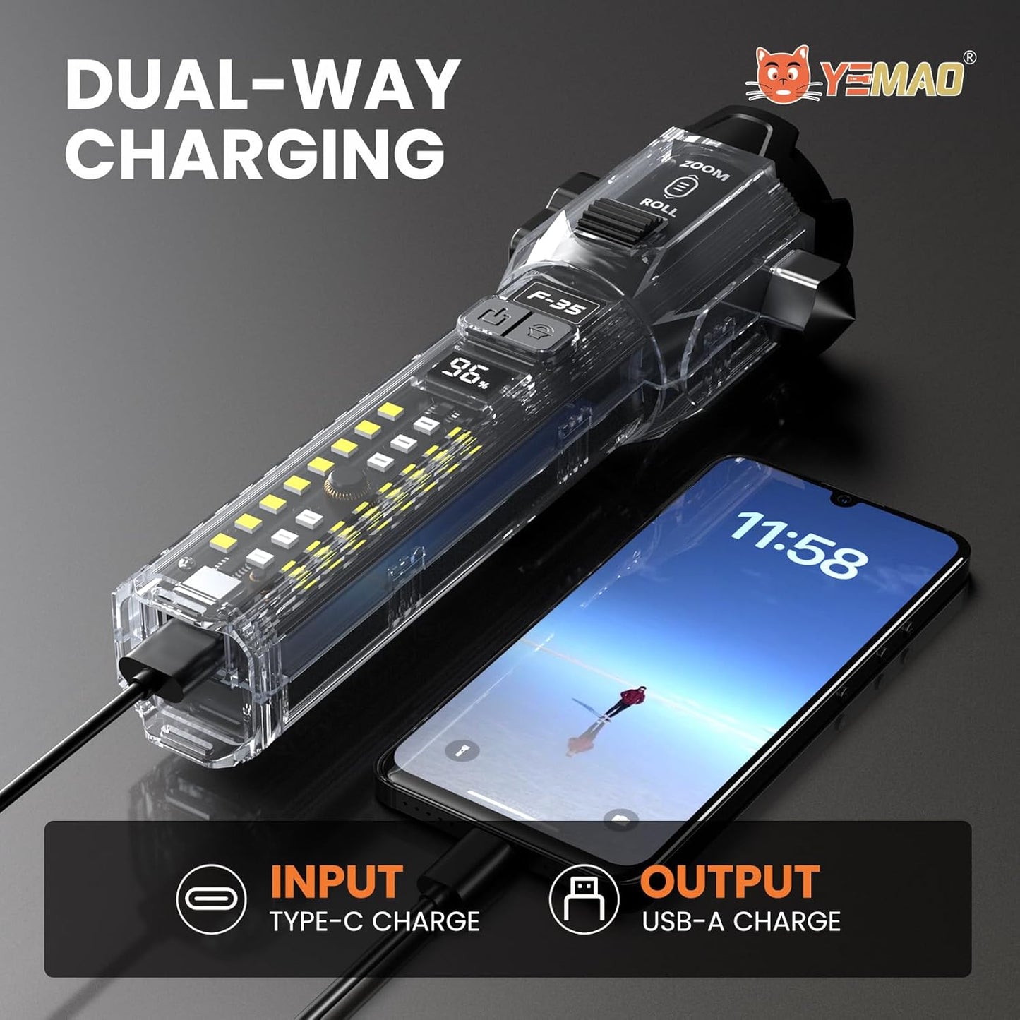 Phonery RescueTorch  ® Car Safety Hammer