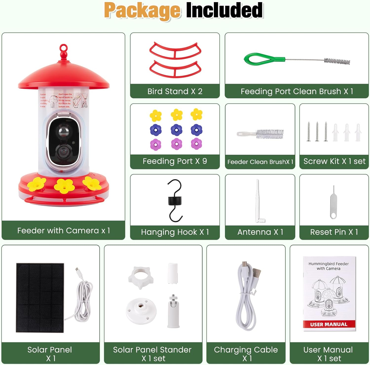 Phonery BirdWise ® Hummingbird Feeder with Camera-Getphonery