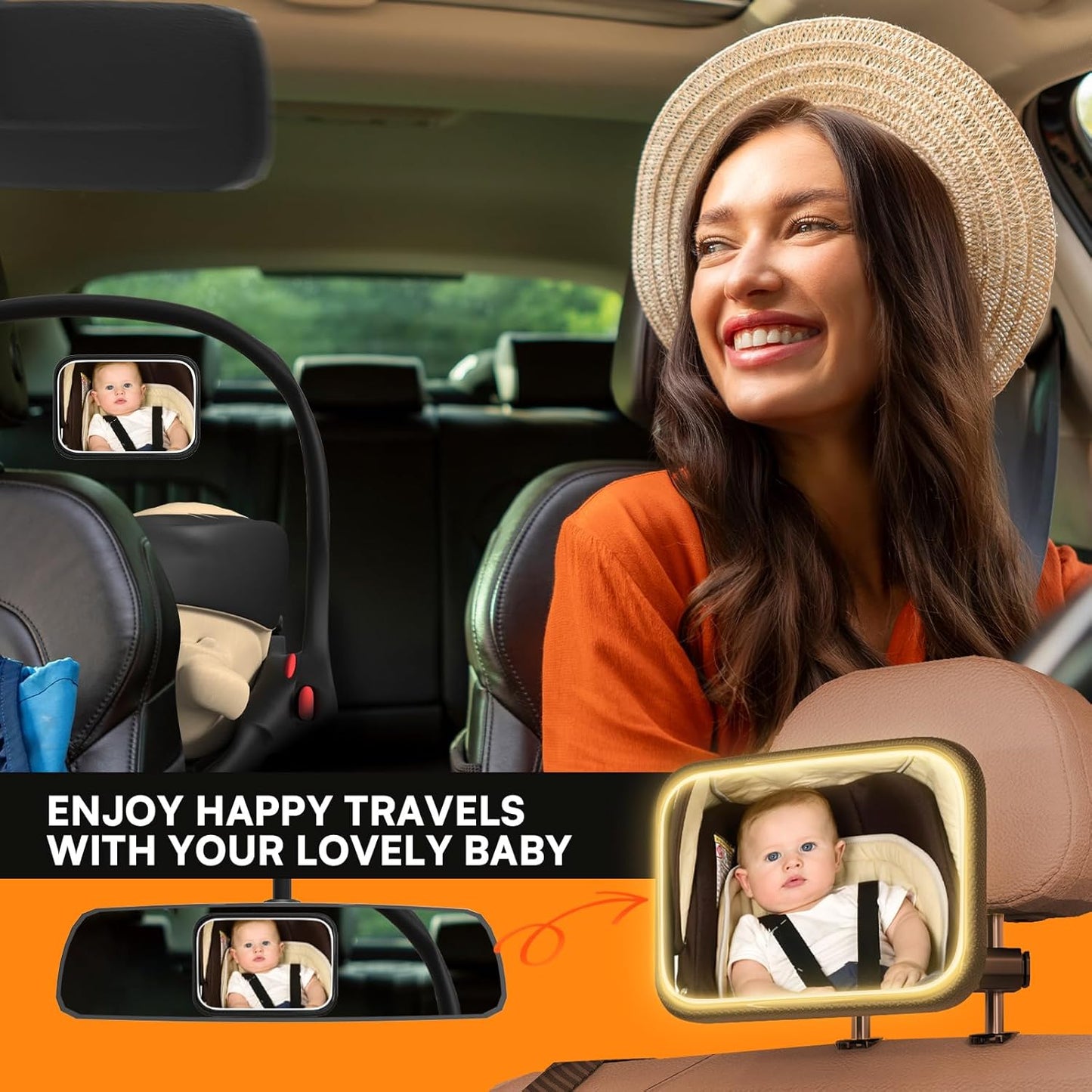 Phonery NiteGaze ® Baby Car Mirror