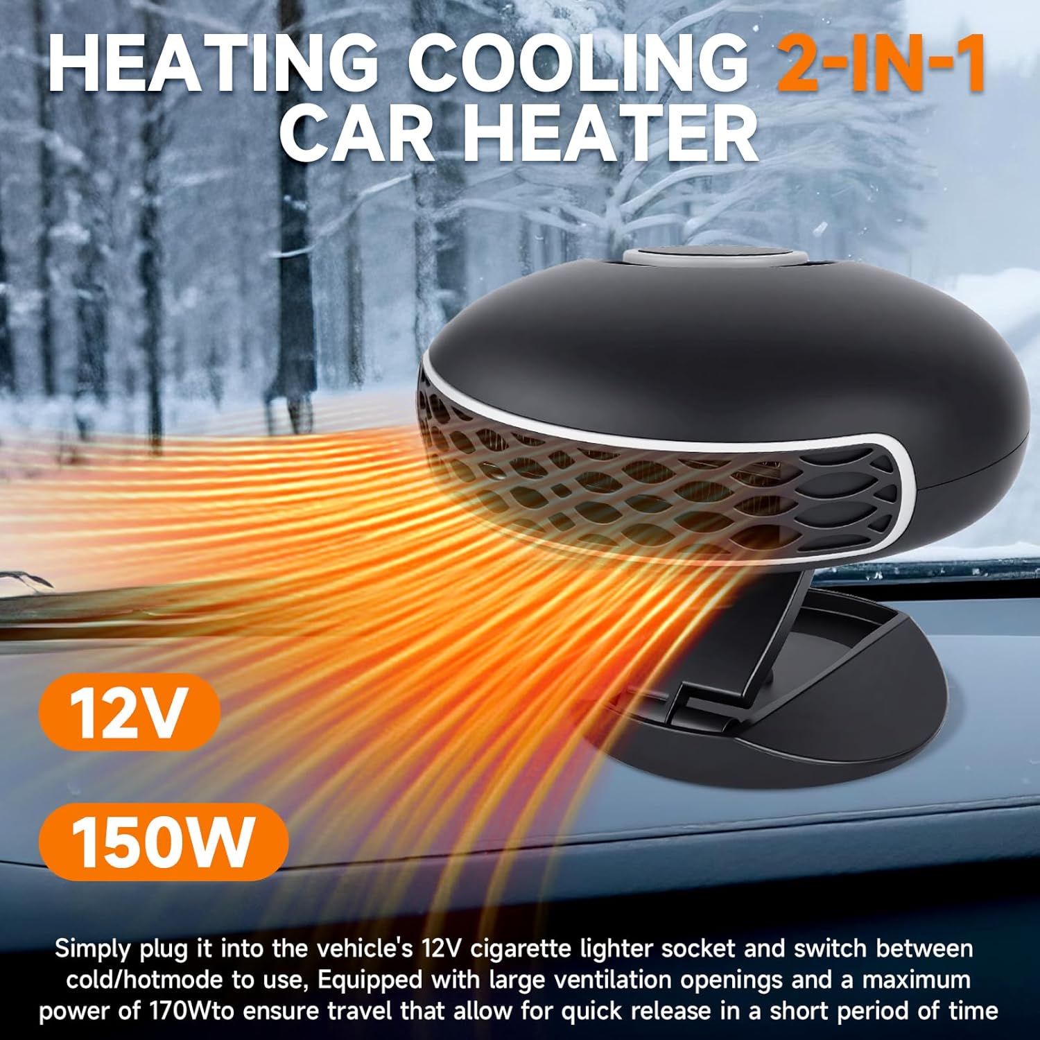 Phonery TurboHeat portable car heater 12V