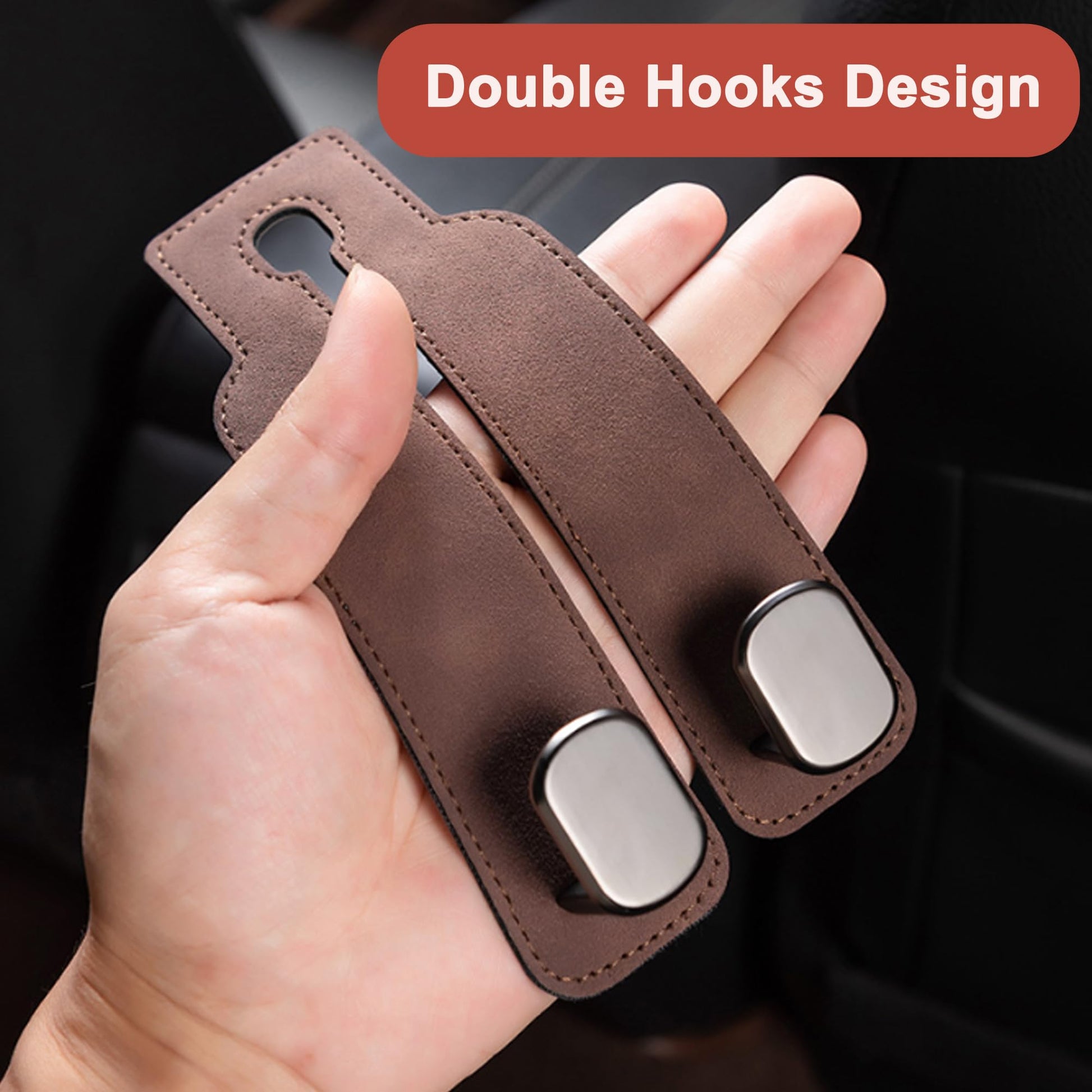 Phonery HookMate ® Headrest Hooks for Car 4 Pack-Getphonery