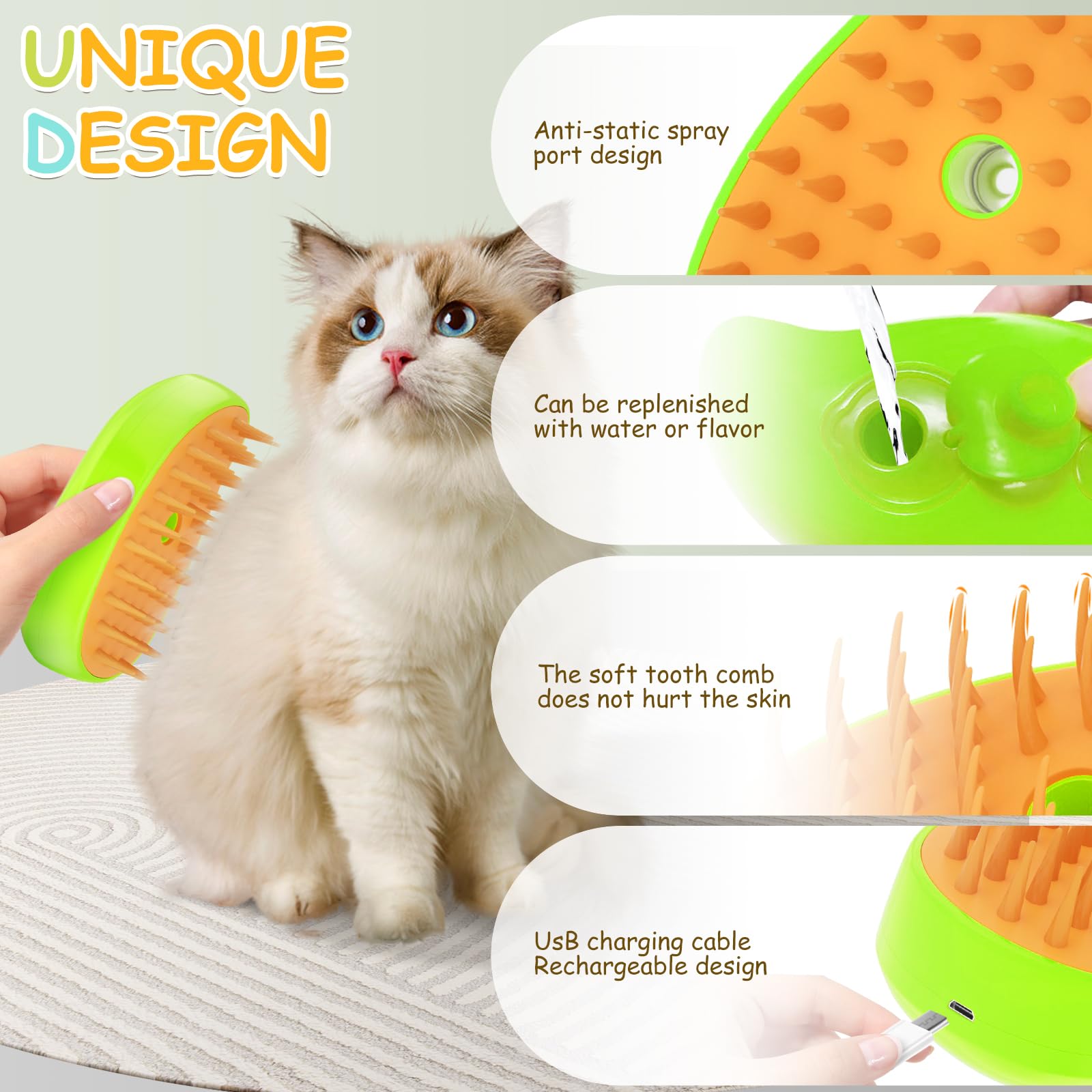 Phonery SteamPaws ® Steam Brush for Cat-Getphonery