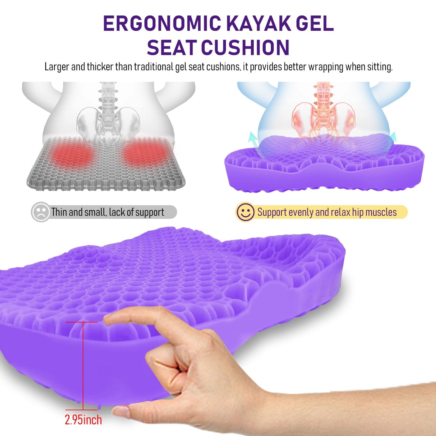 Phonery YakComfort ® Kayak Seat Cushion