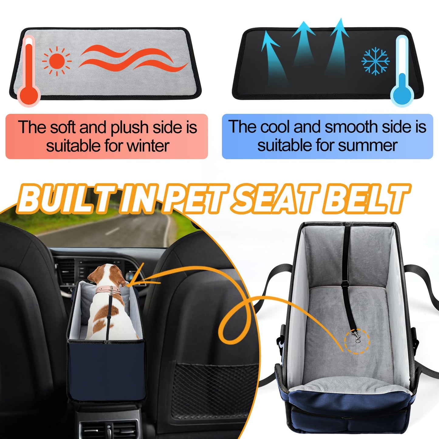 Phonery PawPilot ® Safety Car Seats For Small Dogs