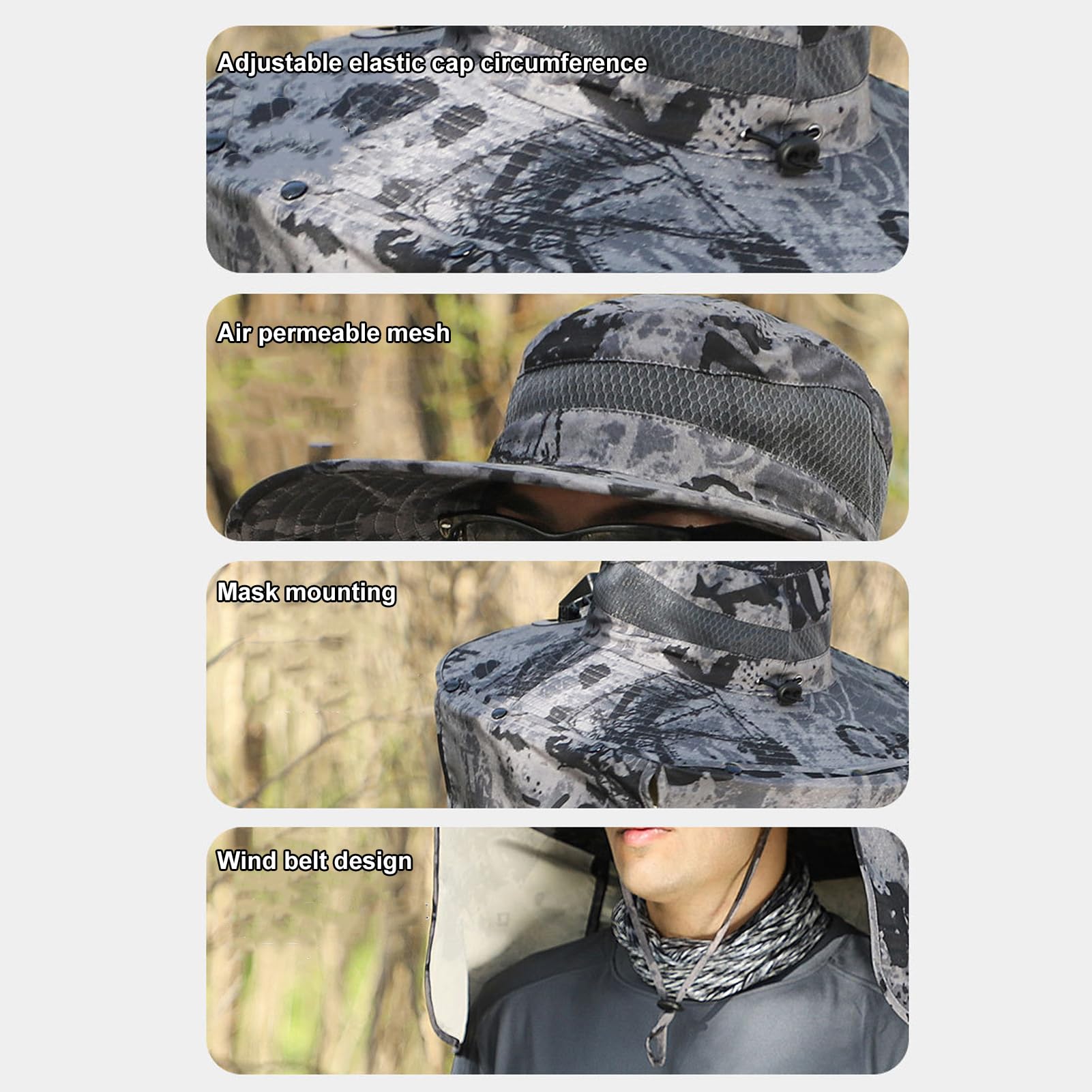 Phonery RadiantShade ® Wide Brim Hat with Solar Powered Fans-Getphonery