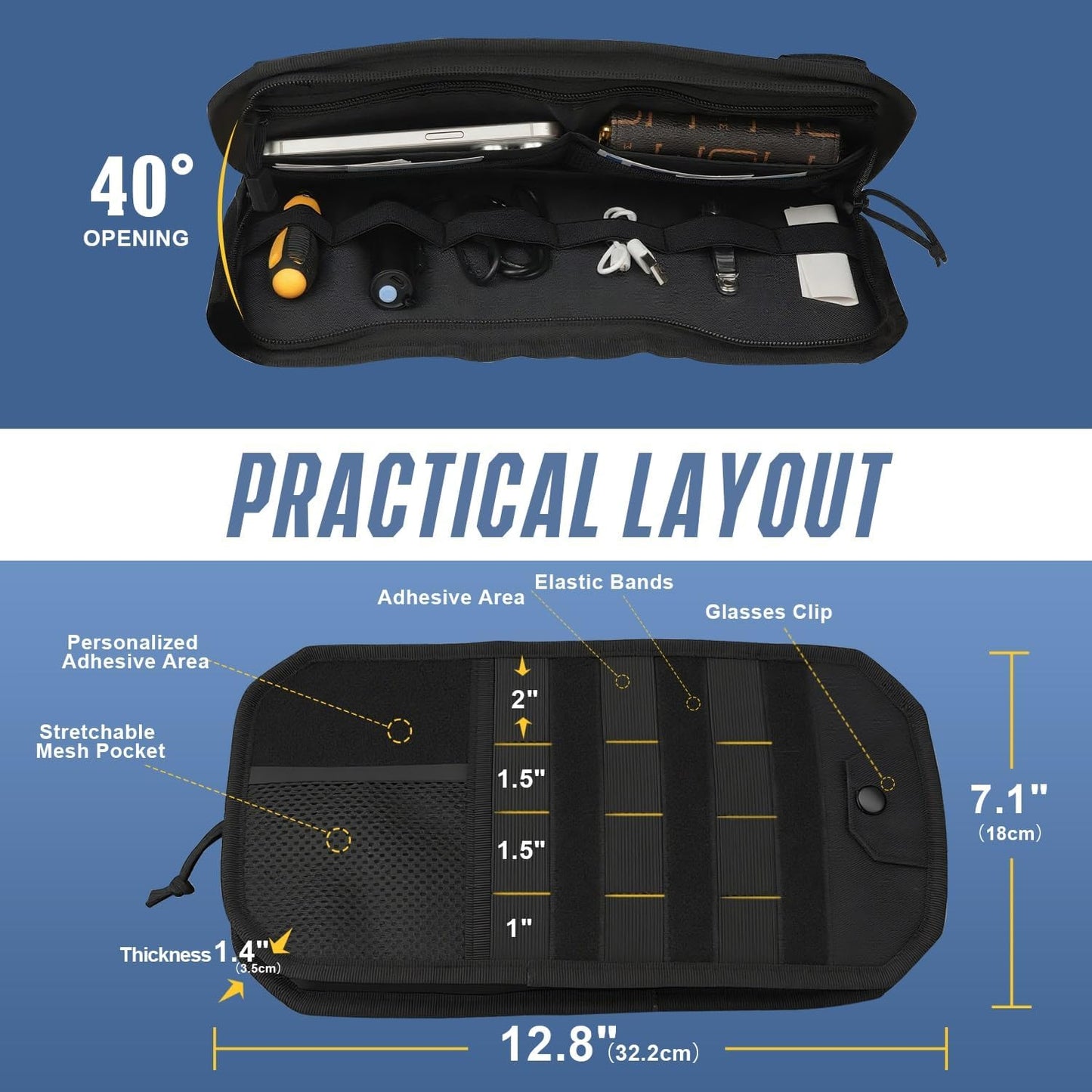 Phonery SunPouch ® Sunglass Holder Pouch for Car Visor