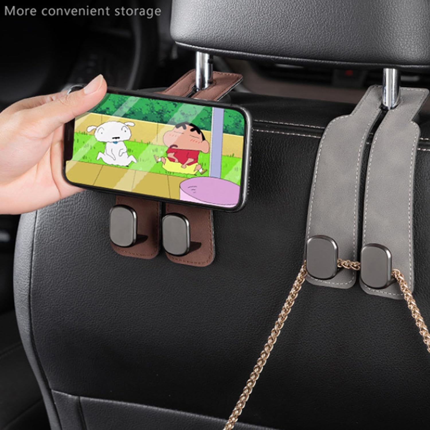 Phonery HookMate ® Headrest Hooks for Car 4 Pack-Getphonery