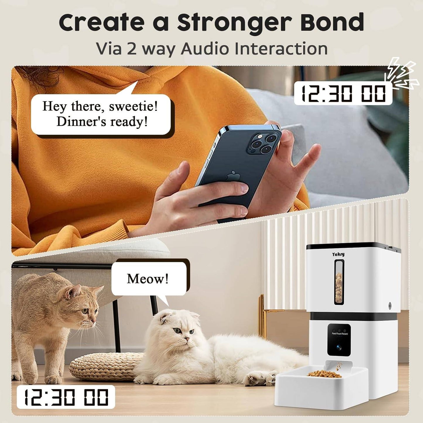 Phonery FeedlyFi ® Automatic Pet Feeder with Camera-Getphonery