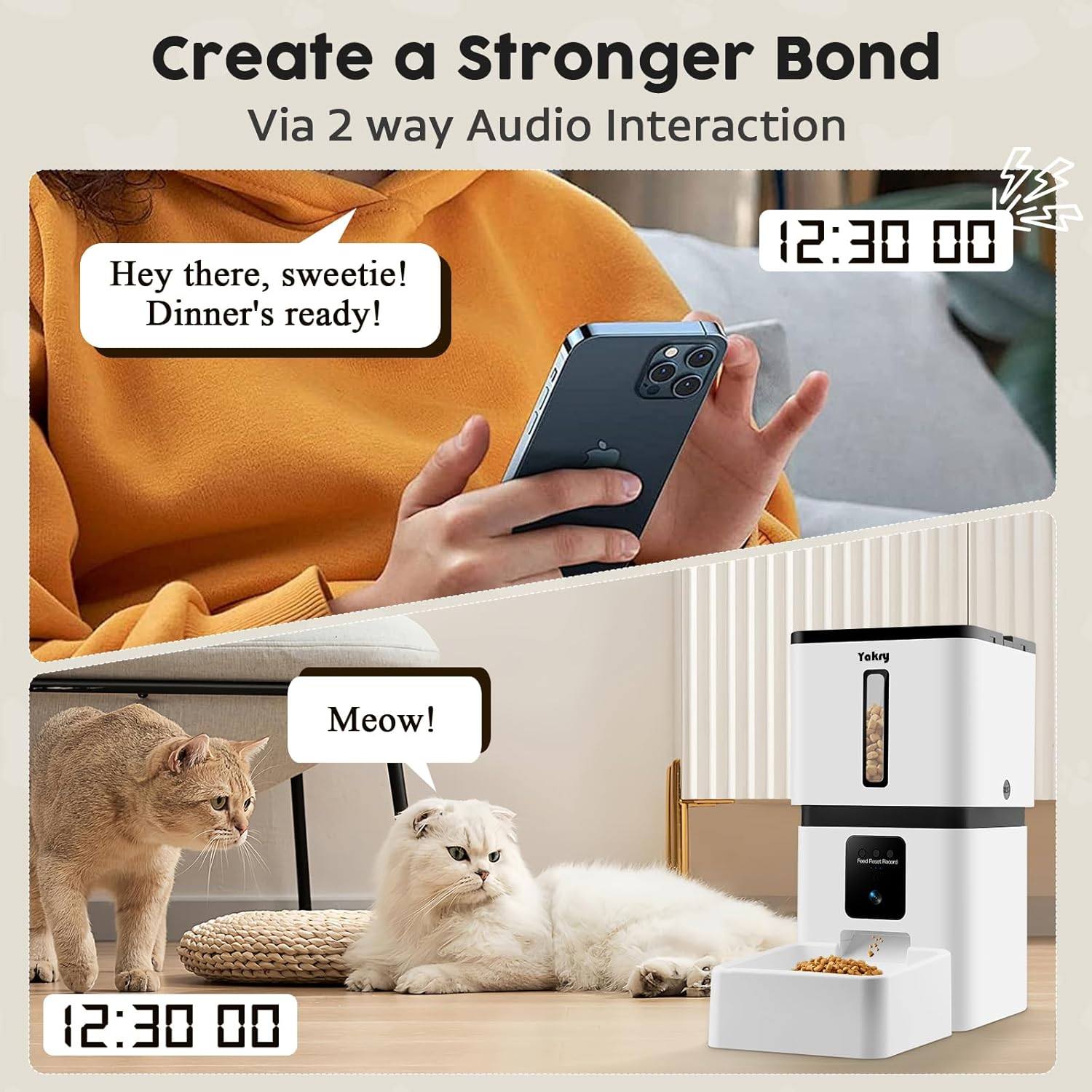 Phonery FeedlyFi ® Automatic Pet Feeder with Camera-Getphonery