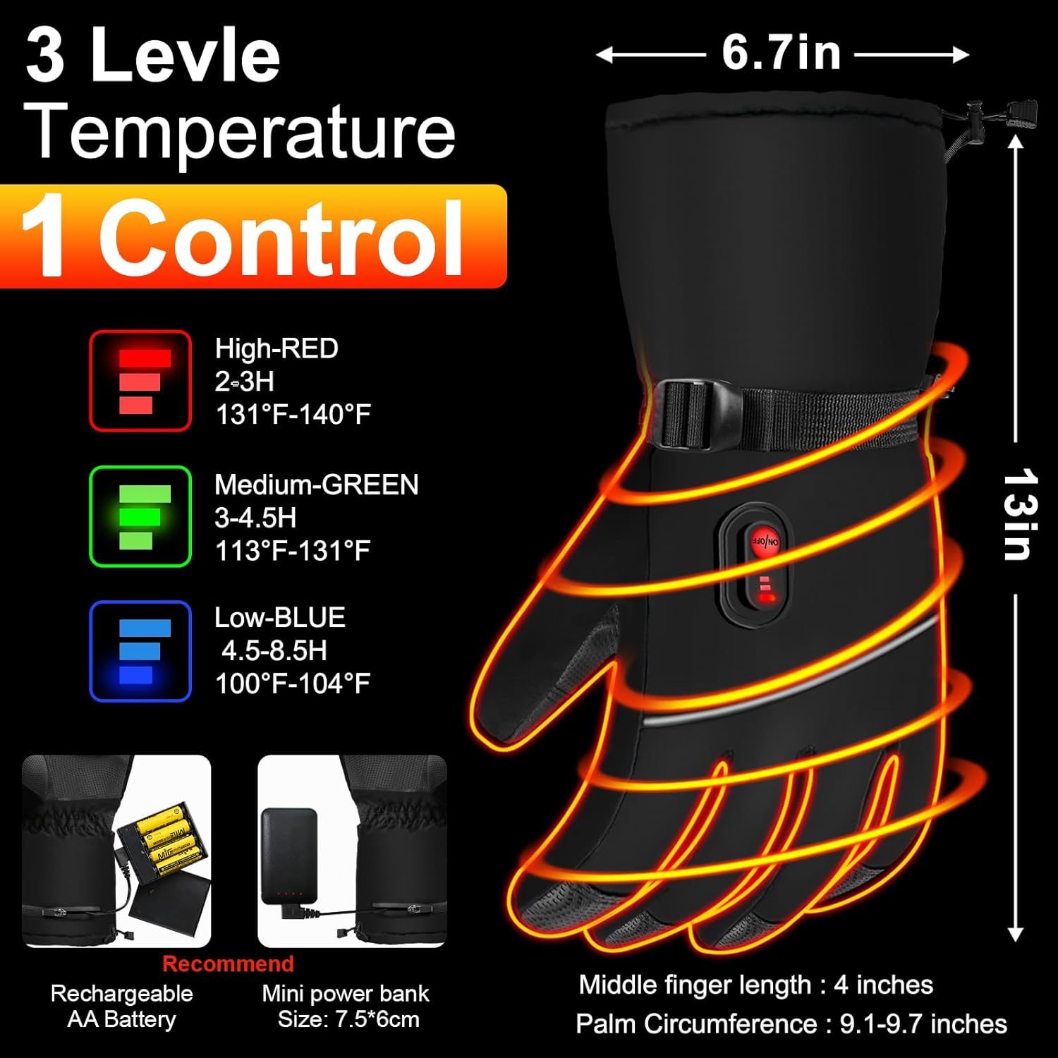 Phonery FrostGuard ® Electric Heated Gloves-Getphonery